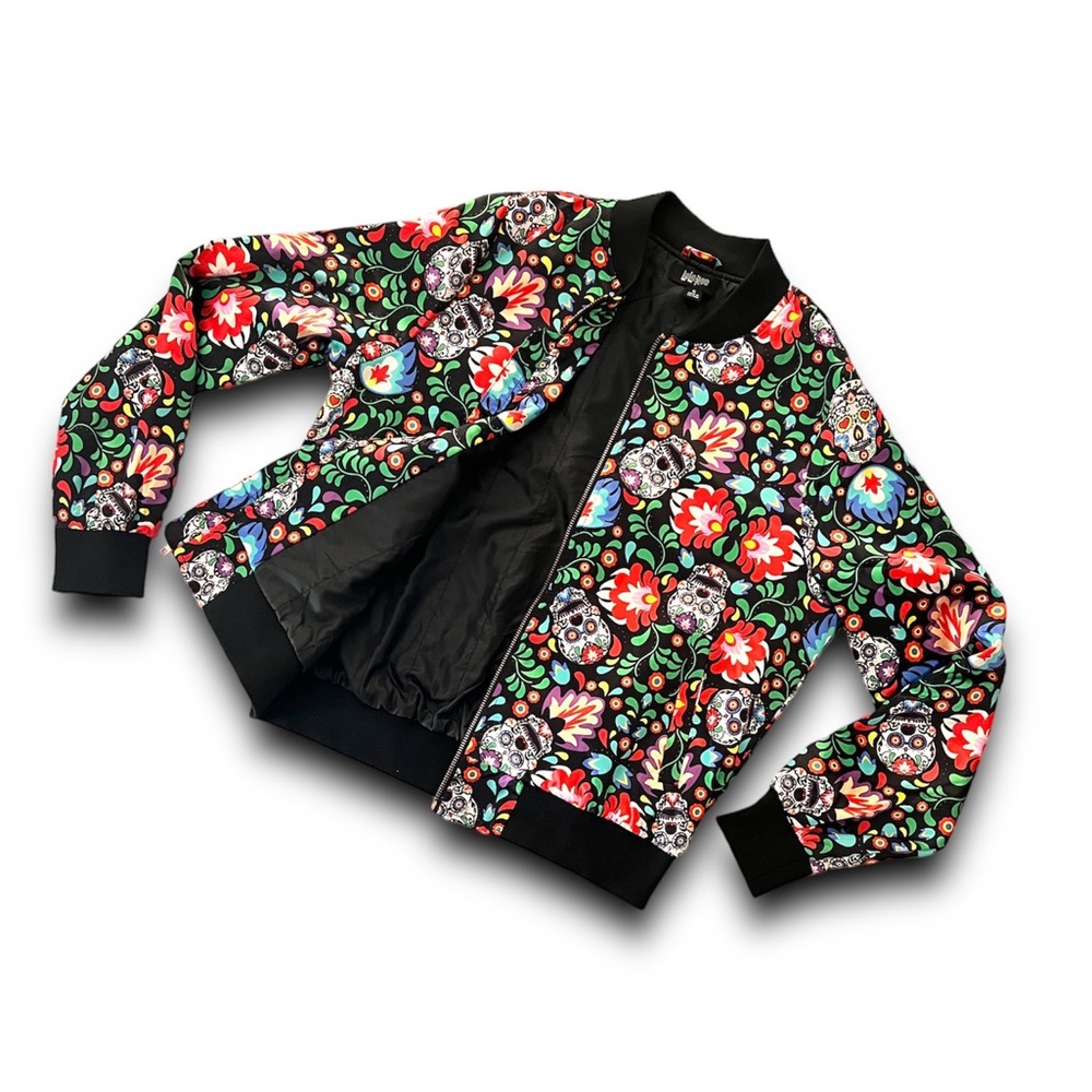NWOT • LuLaRoe Sugar Skulls Stevie Bomber Jacket